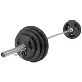 Hit Fitness 120kg Performance Weight Set | Cast Iron Discs and Barbell