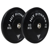 Hit Fitness 5kg & 10kg Black Bumper Plates | Bundle