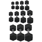 Hit Fitness 5kg to 30kg Hex Dumbbells - 2.5kg Increments