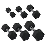 Hit Fitness 5kg to 30kg Hex Dumbbells - 5kg Increments