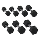 Hit Fitness 5kg to 20kg Hex Dumbbells - 2.5kg Increments