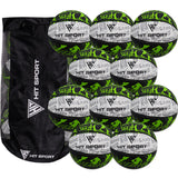 Hit Sport Basketball (10 Pack with Carry Bag) | Size 3 (Green)