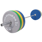 Hit Fitness 120kg Coloured Bumper Plates Athletic Weight Set