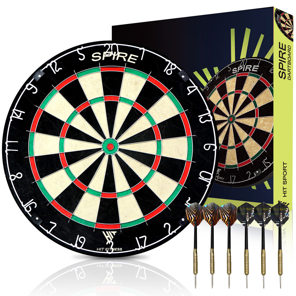 HitSportSpireDartboardwith6SteelTipDarts