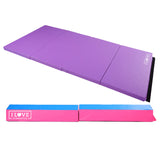 I Love Gymnastics Balance Beam & 50mm Mat | Pink & Purple