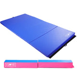 I Love Gymnastics Balance Beam & Mat | Pink & Blue