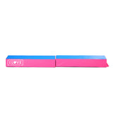 I Love Gymnastics Foldable Balance Beam Purple & Blue Cover