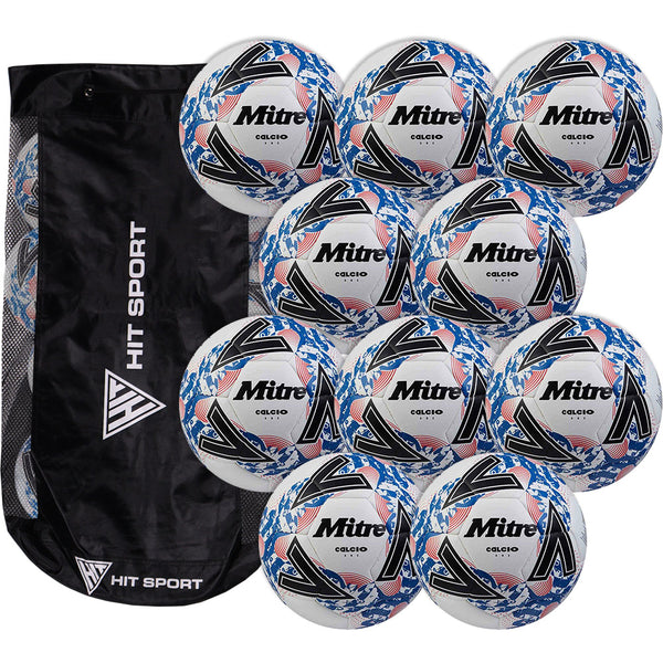 Mitre Calcio One Training Football Size 5 10 Pack Bag