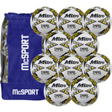 Mitre Junior Lite Match Football (320g) | 10 Pack + Bag