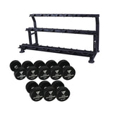 Round Rubber Dumbbells Pack - 8 Pairs | 10kg to 27.5kg