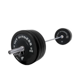 Hit Fitness 120kg Black Bumper Plates Athletic Weight Set