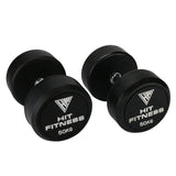 Hit Fitness Round Rubber Dumbbells | 50Kg