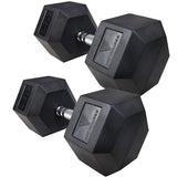 Hit Fitness Rubber Hex Dumbbells | 37.5Kg