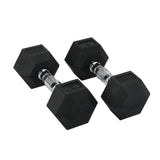 Hit Fitness Rubber Hex Dumbbells | 12.5kg