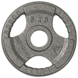 Olympic Cast Iron Tri-Grip Disc | 5kg Image McSport Ireland